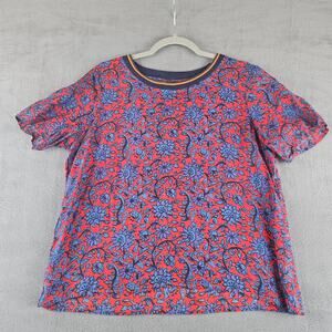 Roller Rabbit Silk Cotton Blend Floral Shirt Size M